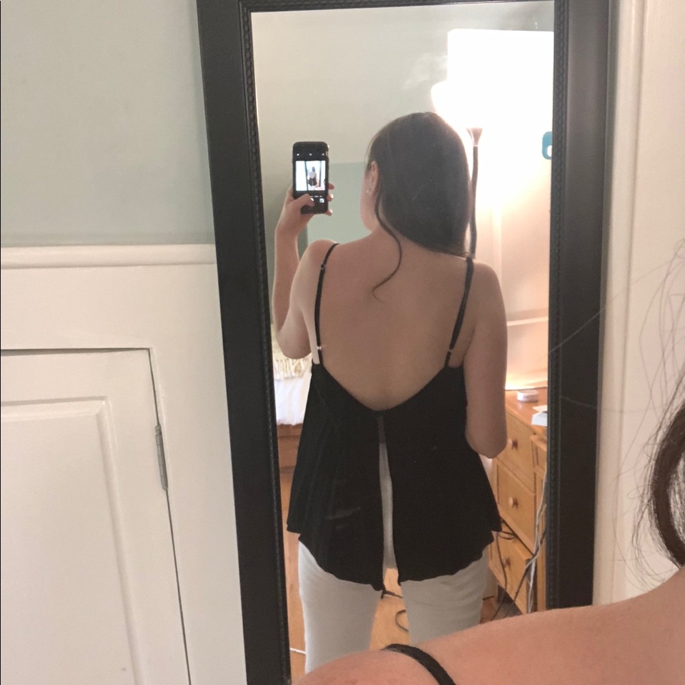 UO Black Open Back Tank